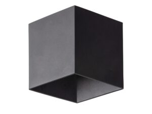 Miniaturka 6 - Czarny kinkiet zewnętrzny Cube LED IP54 w kształcie sześcianu