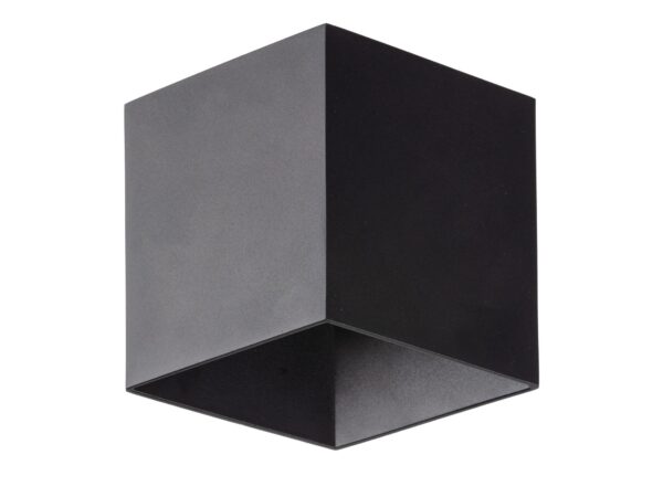 Czarny kinkiet zewnętrzny Cube LED IP54 w kształcie sześcianu