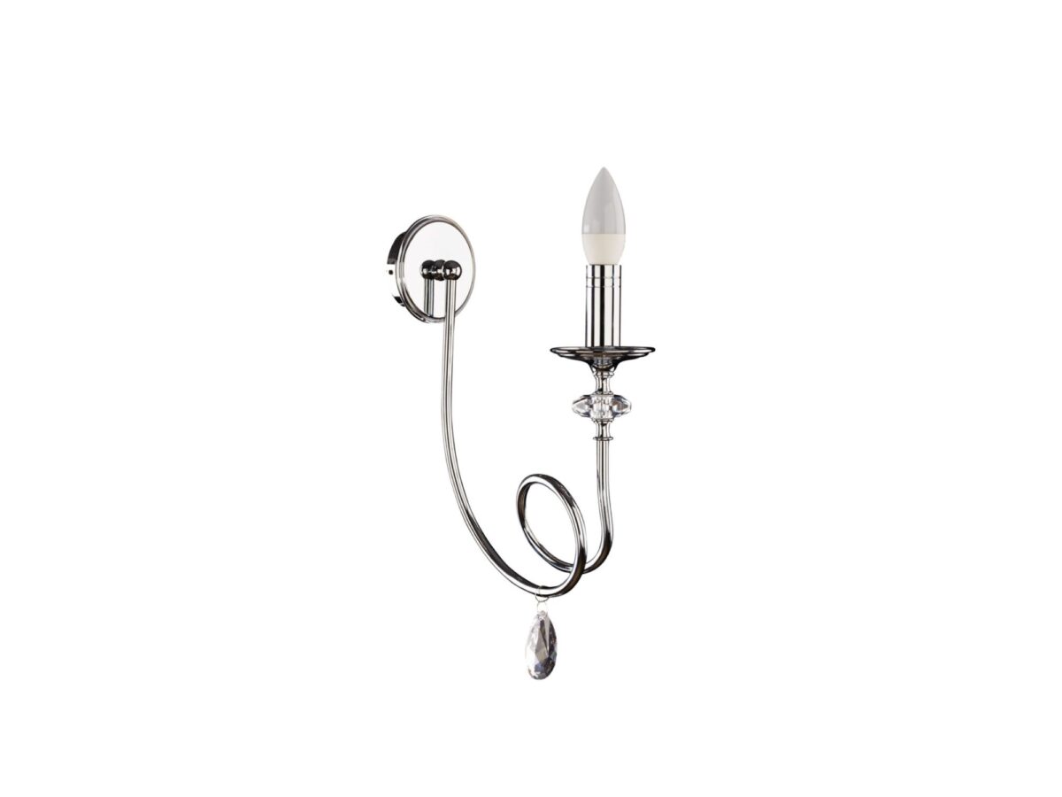 Kinkiet Dakar chrom 10 cm z ozdobnym zwisem – 1×E14
