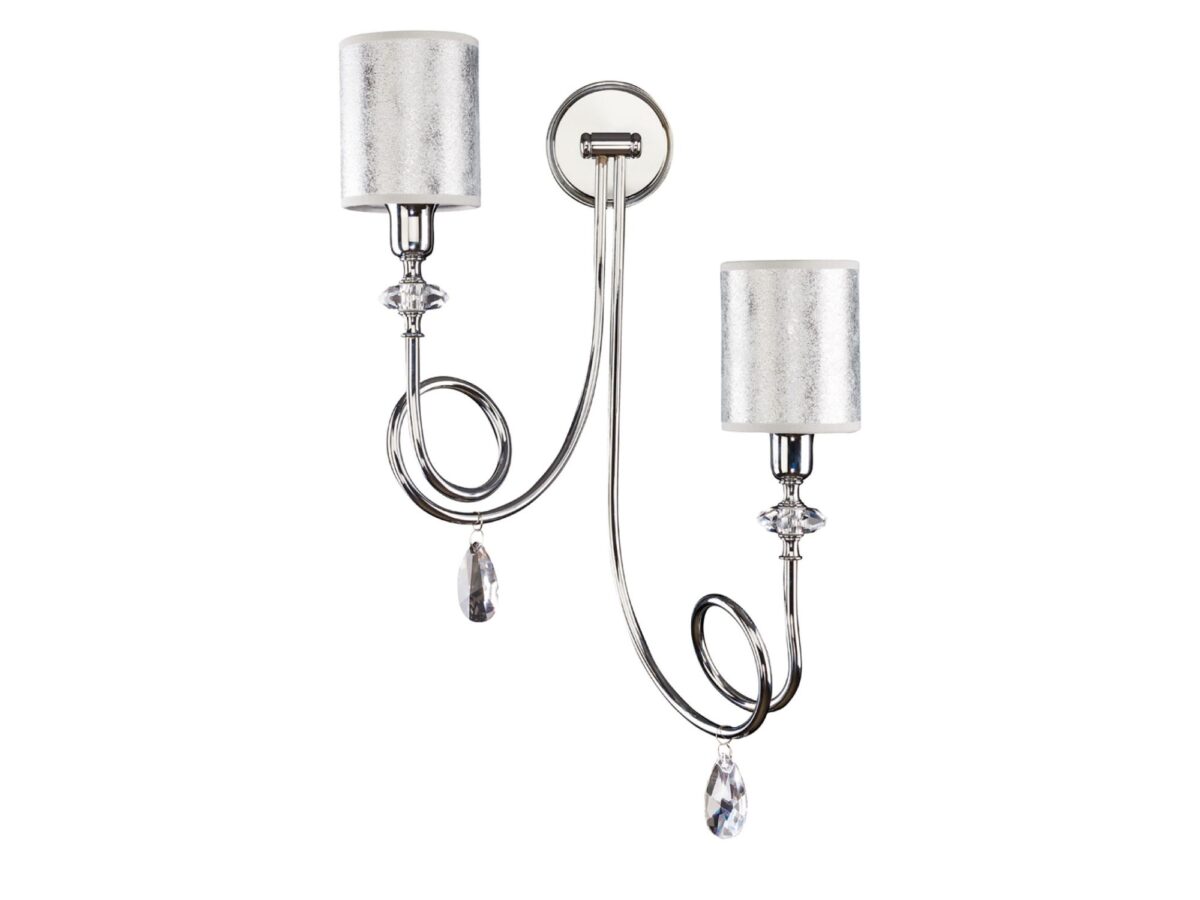 Kinkiet Delfina chrom 39 cm – 2 punkty światła E14