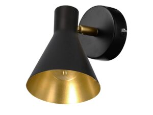 Miniaturka 1 - Kinkiet Doralia z widocznym złotym wnętrzem metalowego klosza