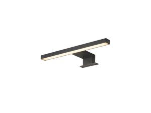 Miniaturka 1 - Czarny kinkiet Dorisa 30 LED świecący neutralnym światłem na białym tle