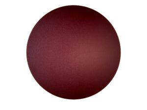Miniaturka 10 - Bordowy kinkiet Drop LED z okrągłą stalową osłoną na białym tle