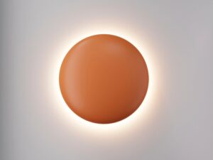 Miniaturka 2 - Ceglany kinkiet Drop LED z okrągłym kloszem i ciepłą poświatą