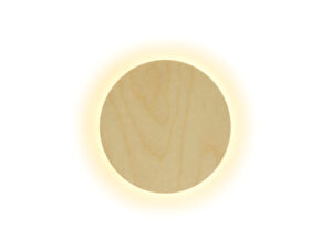 Miniaturka 2 - Kinkiet Drop LED Wood okrągły z podświetleniem 4 W – brzoza na białym tle