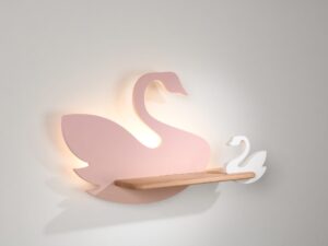 Miniaturka 3 - Kinkiet dziecięcy LED z motywem łabędzia w aranżacji wnętrza