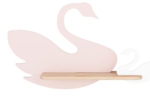 Miniaturka 6 - Kinkiet dziecięcy LED w kształcie łabędzia w różowo-białych kolorach