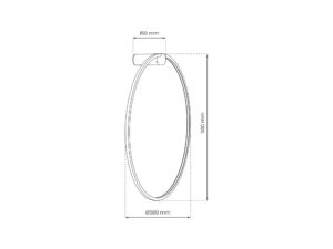Miniaturka 3 - Kinkiet LED Emadena 50 cm 25 W – zdjęcie 4