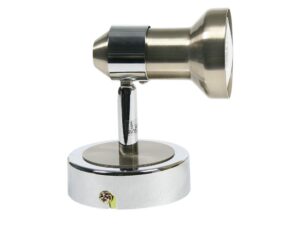 Miniaturka 3 - Kinkiet Fenisona w satynowym niklu i chromie z jednym reflektorem