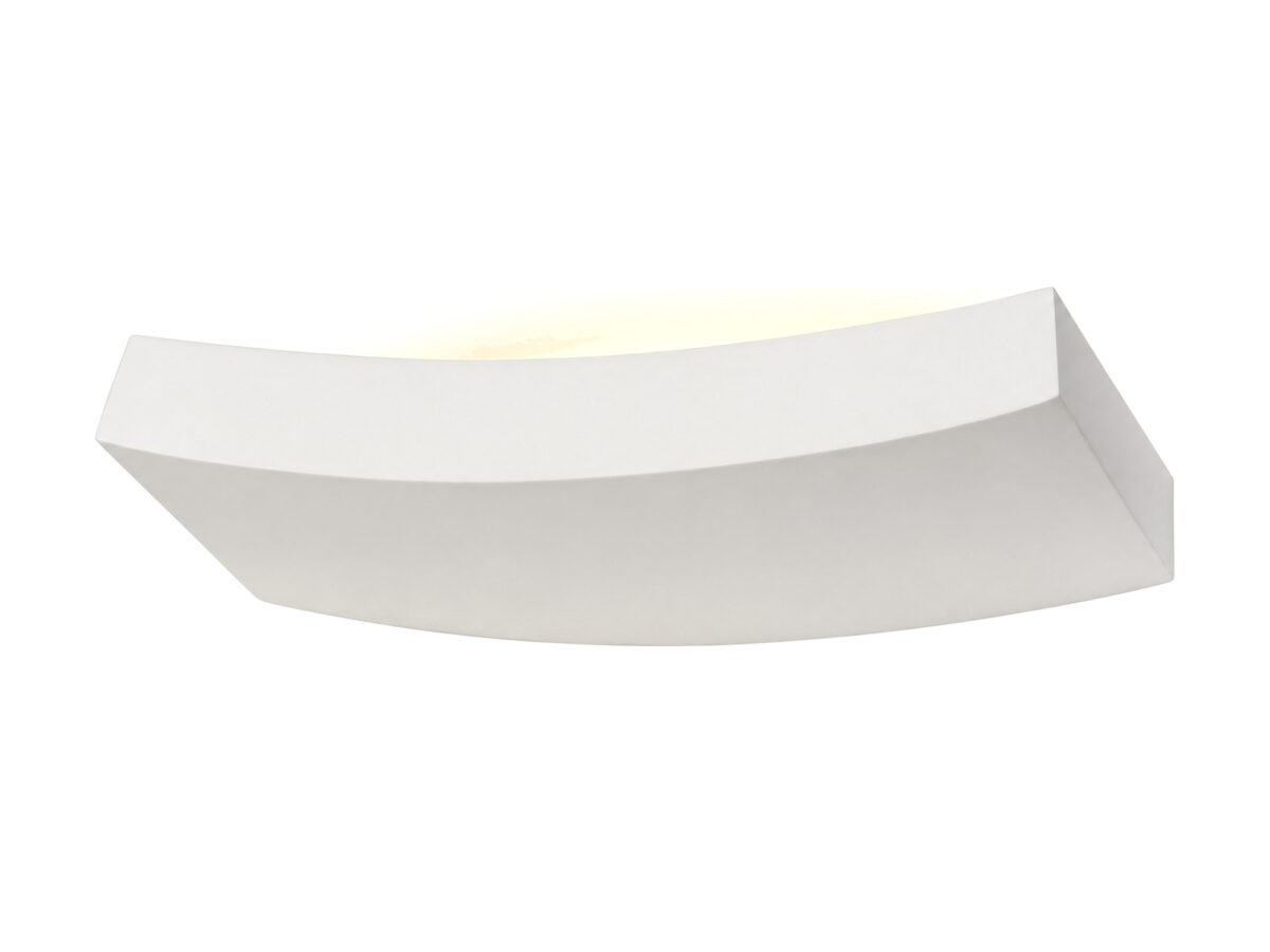 Kinkiet gipsowy Plastra 102 Curve R7s biały