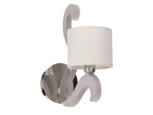 Miniaturka 1 - Kinkiet Gorelo chromowany z abażurem – ujęcie produktowe na białym tle