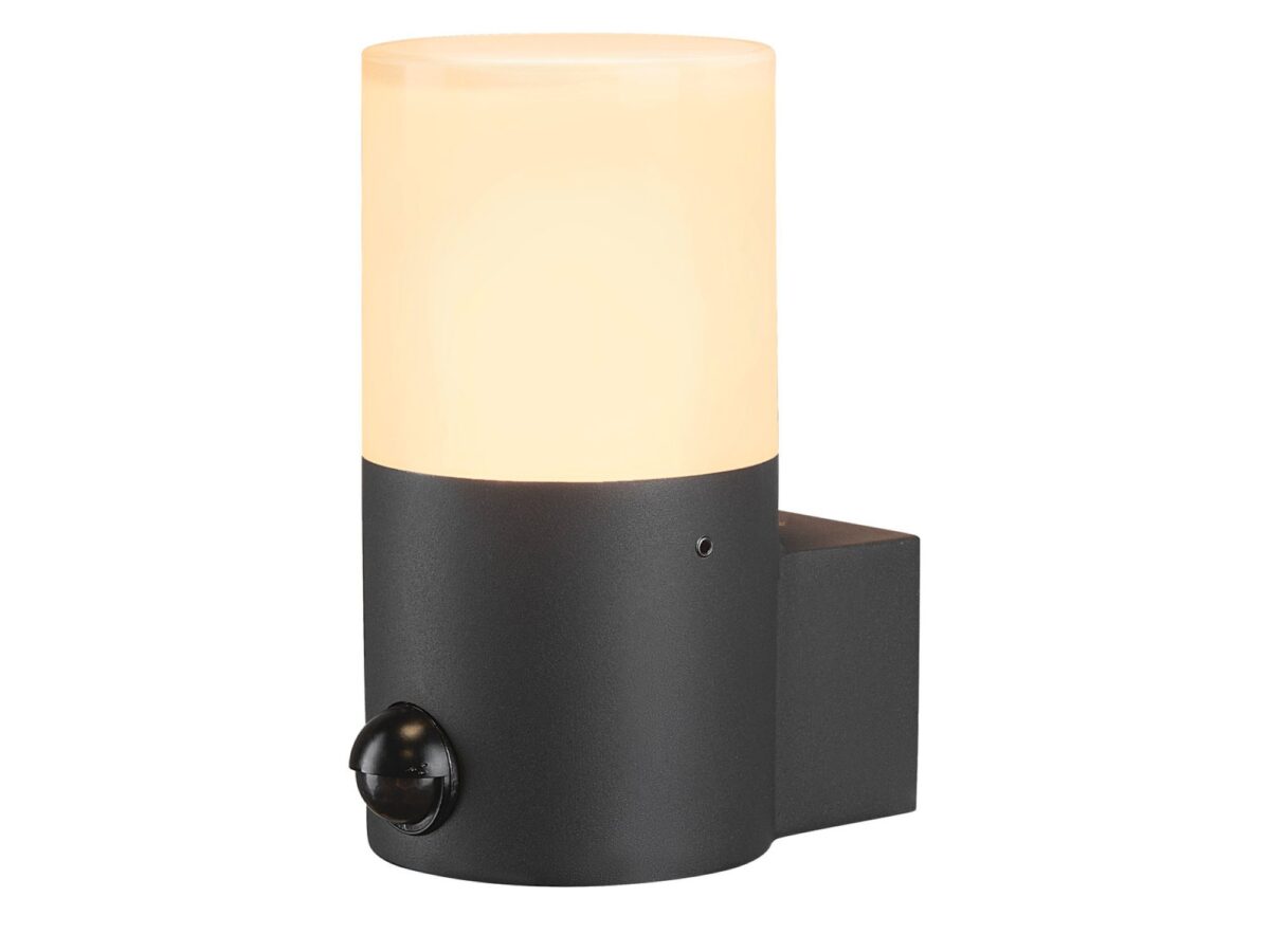 Kinkiet zewnętrzny Grafit E27 Round Sensor IP44