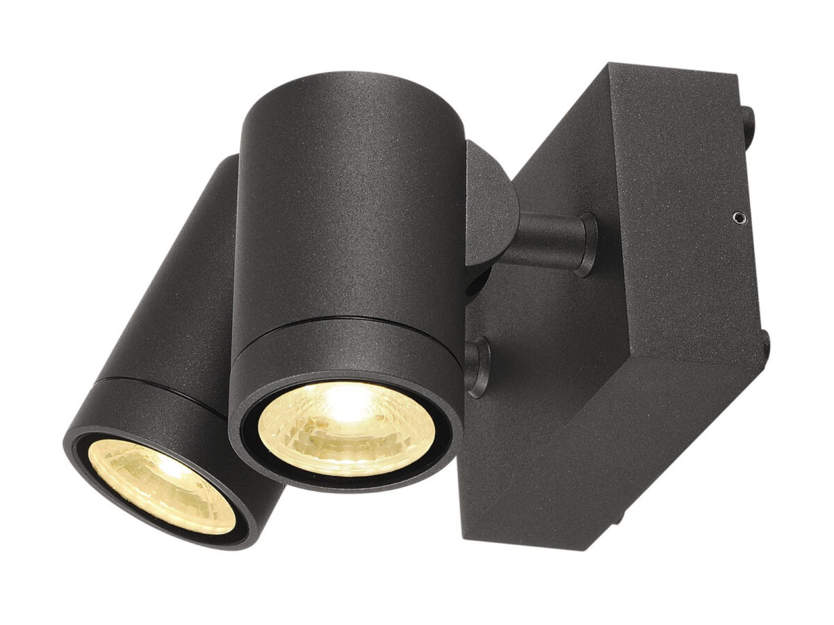 Kinkiet zewnętrzny Helia LED 2 × 6,5 W IP65 antracyt