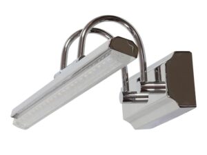 Miniaturka 4 - Kinkiet LED Ilatia chromowany z podłużnym akrylowym kloszem
