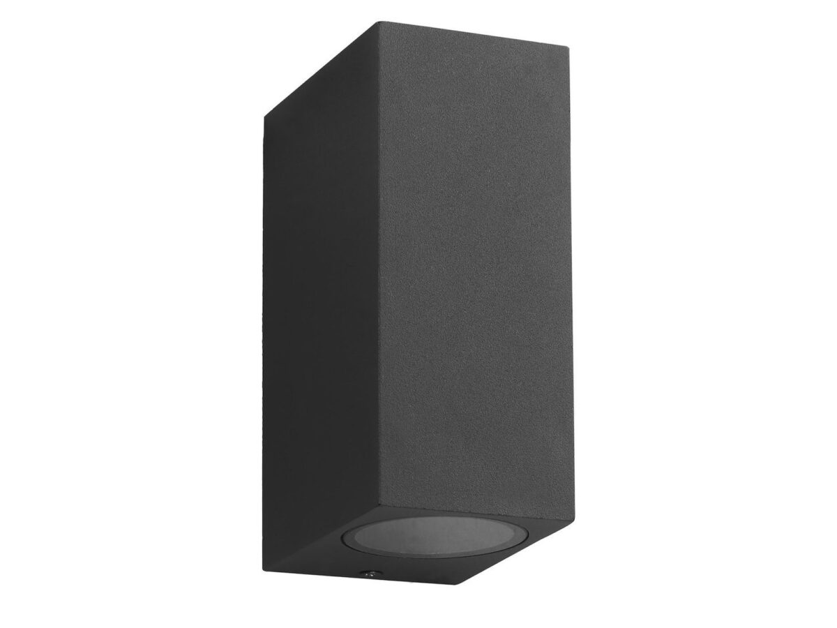Kinkiet elewacyjny Ilvada 2×GU10 IP44 15 cm czarny