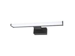 Miniaturka 12 - Czarny kinkiet Ilveno LED o długości 30 cm na białym tle