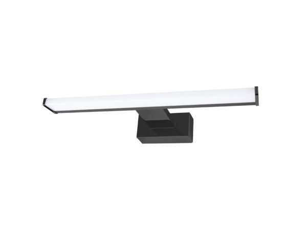 Czarny kinkiet Ilveno LED o długości 30 cm na białym tle