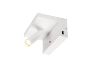 Miniaturka 2 - Biały Karpo Bedside – detal regulowanej głowicy lampy