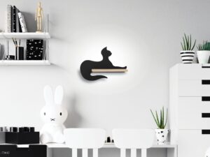 Miniaturka 7 - Kinkiet kot z półką w aranżacji pokoju dziecięcego przy biurku
