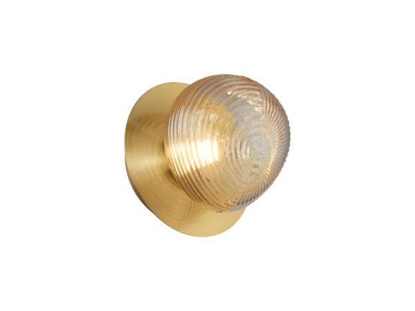 Kinkiet i lampa sufitowa Ralosona LED 3 W w złotym wykończeniu na białym tle