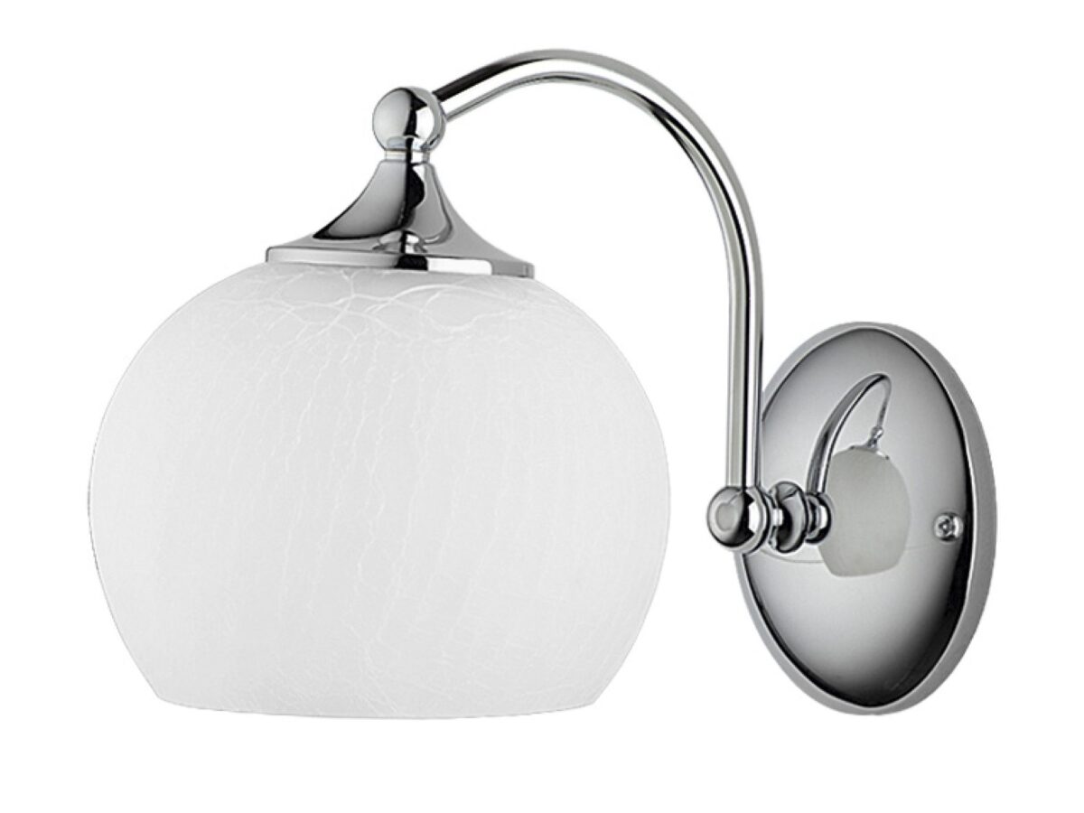 Kinkiet Largo 1-punktowy 15 cm – chrom i biel