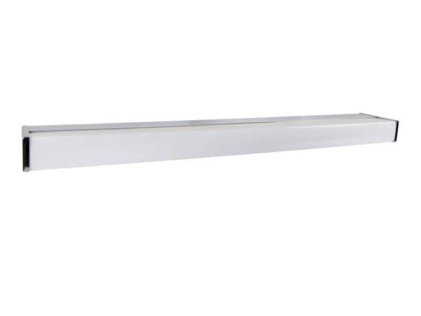Kinkiet łazienkowy LED Zenelia srebrny 58 cm z mlecznym kloszem