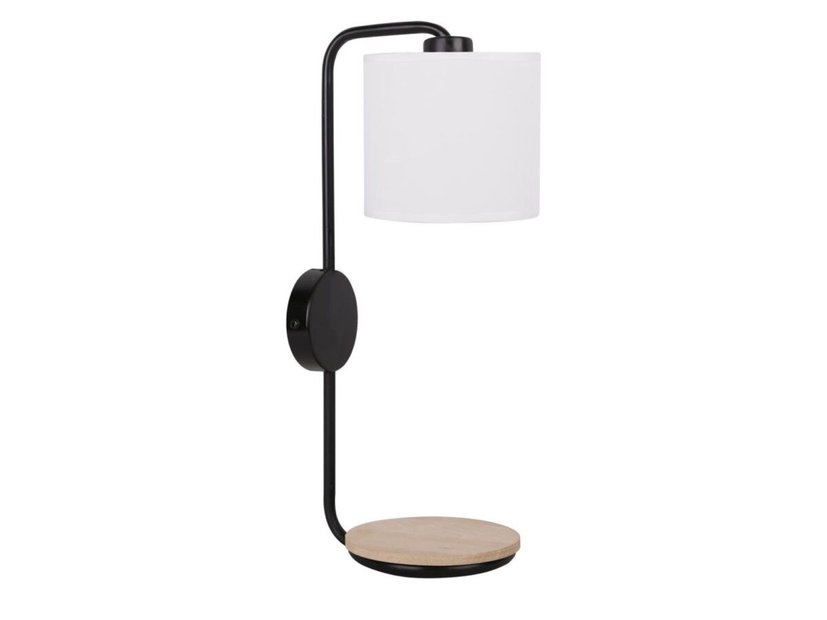 Kinkiet Levedano czarny z półką 41 cm
