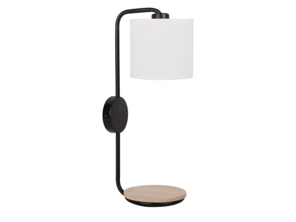 Kinkiet Levedano czarny z półką 41 cm