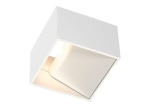 Miniaturka 2 - Kinkiet Logs In Dim-to-Warm biały, aluminiowa oprawa na białym tle