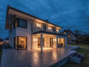 Miniaturka 6 - Kinkiet Logs Wall LED antracytowy, aranżacja trzecia