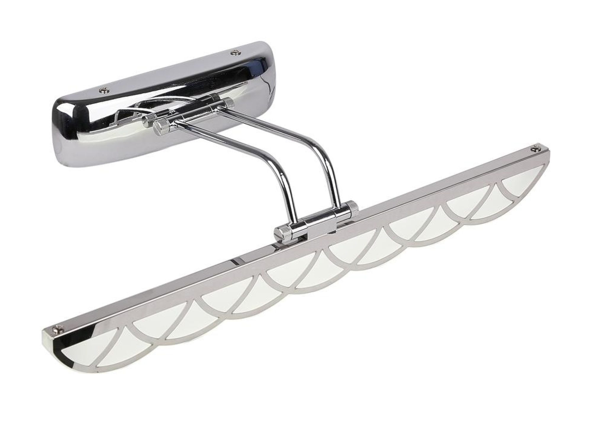 Chromowany kinkiet Loredio LED 6 W z geometryczną osłoną akrylową