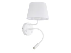 Miniaturka 1 - Kinkiet Maja 50 cm biały dwupunktowy z abażurem i E27 G9, packshot