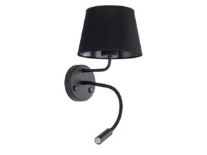 Miniaturka 4 - Kinkiet Maja 50 cm czarny dwupunktowy z oprawkami E27 i G9, packshot