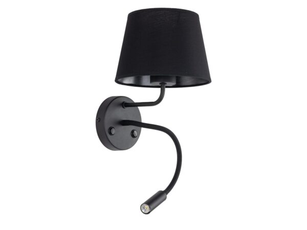 Kinkiet Maja 50 cm czarny dwupunktowy z oprawkami E27 i G9, packshot