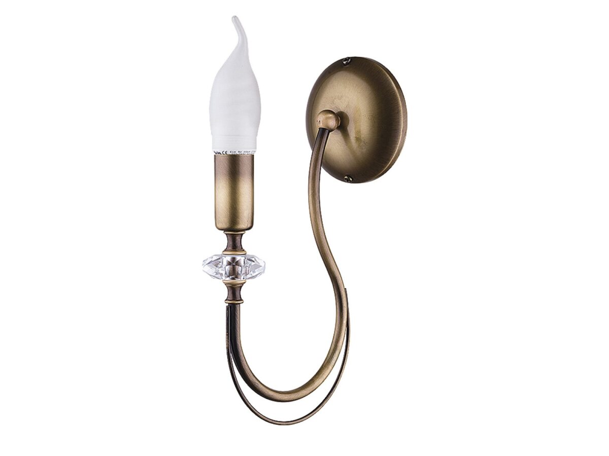 Kinkiet Melody 31 cm – 1-punktowy, stare złoto