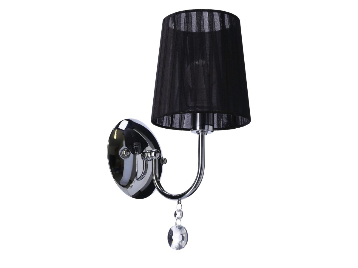 Kinkiet ścienny Miresio chrom/czarny E14 40 cm