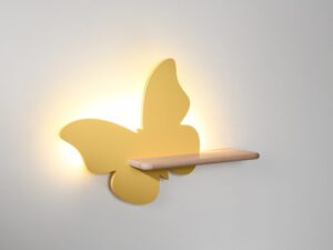 Miniaturka 7 - Kinkiet dziecięcy motyl w żółtym kolorze, dodatkowy kadr