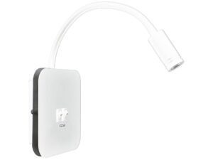 Miniaturka 6 - Kinkiet Neridona biały 14 cm z kwadratową podstawą i USB