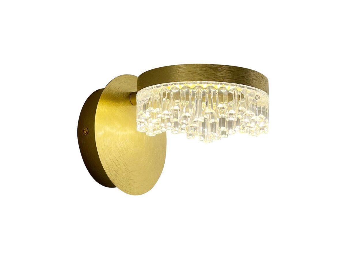 Kinkiet LED Nevetora 4 W 12 cm złoty