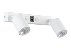 Miniaturka 2 - Kinkiet Nex USB biały, widok dwóch punktów świetlnych