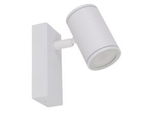 Miniaturka 1 - Kinkiet Nexo GU10 IP44 biały z regulowanym cylindrycznym reflektorem na białym tle