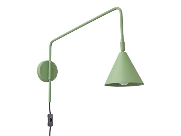 Kinkiet NOREN szałwiowy na białym tle