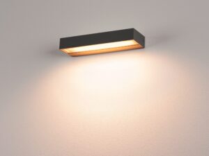 Miniaturka 2 - Lampa ścienna Pema WL w antracycie – widok w otoczeniu domu