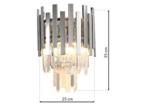 Miniaturka 4 - Kinkiet Perasa chrom wymiary 35 na 25 cm