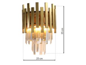 Miniaturka 5 - Kinkiet Perasa złoty wymiary 35 na 25 cm