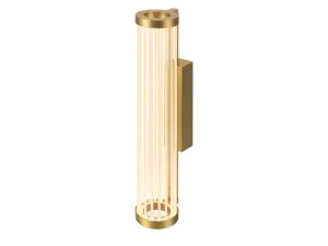 Miniaturka 1 - Kinkiet LED Quimera mosiężny 41 cm na białym tle