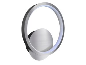 Miniaturka 2 - Chromowany kinkiet Raladano LED 7 W z okrągłym pierścieniem na białym tle