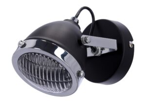 Miniaturka 2 - Lampa ścienna Ralodeta czarna oprawa i chromowane detale