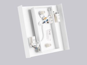 Miniaturka 39 - Kinkiet ścienny geometryczny Varello 15 cm biały – wnętrze oprawy z mocowaniem