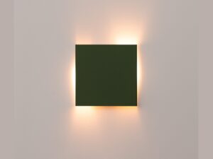 Miniaturka 12 - Kinkiet ścienny geometryczny Varello 15 cm zielony oliwkowy – światło góra-dół na ścianie